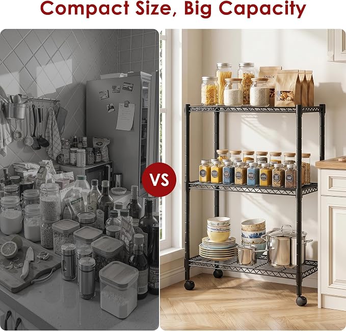 Simple Deluxe 3-Tier Heavy Duty Adjustable Storage Shelf - Image 7