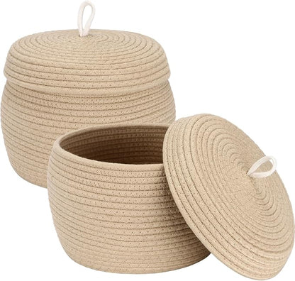 Sea Team Round Cotton Rope Storage Basket by SeaTeam