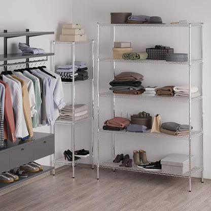 21" Deep x 54" Wide x 86" Height Wire Shelving Kit | 5-Tier | NSF Commercial - Image 5
