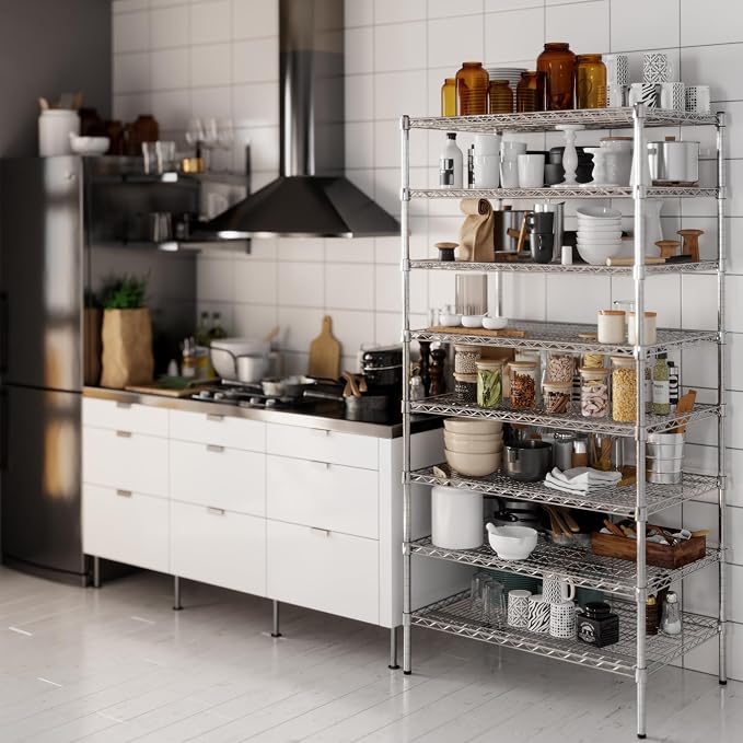 24" Deep x 36" Wide x 74" Height Wire Shelving Kit | 8-Tier | NSF Commercial - Image 6