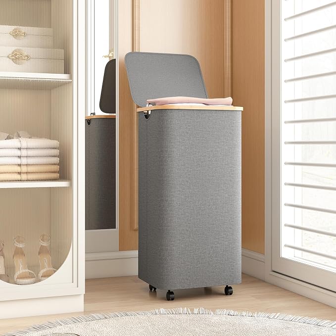 Yecaye 100L Large Capacity Laundry Hamper – Foldable Rolling Laundry Basket - Image 7