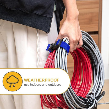 6 Pack 17 Inch Adjustable Extension Cord Holder Organizer - Image 4