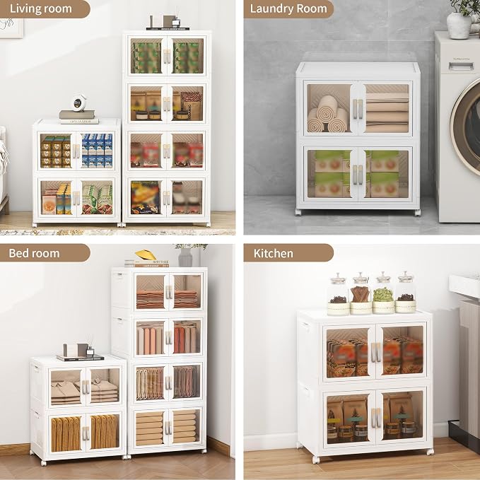 Large Clear Stackable Storage Bins - Image 7