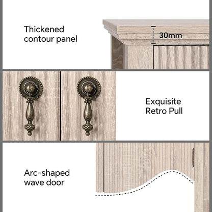 FUSUNBAO 57" Fluted Sideboard Buffet - Image 6