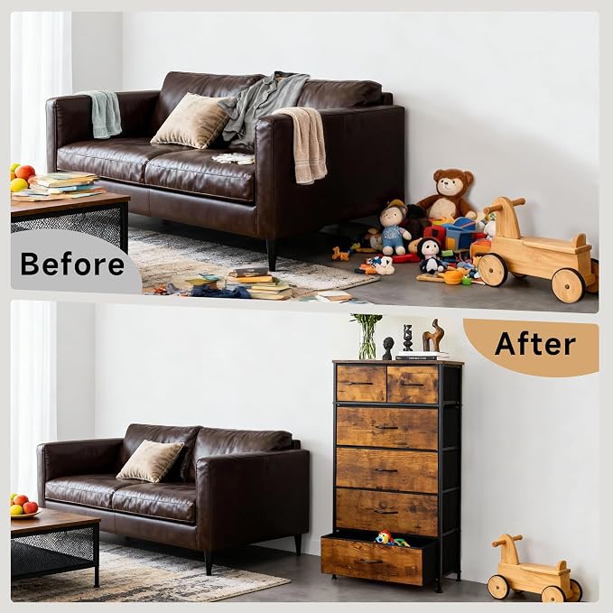 Mifuro Tall Dresser for Bedroom, Vertical Storage Organizer Tower - Image 6