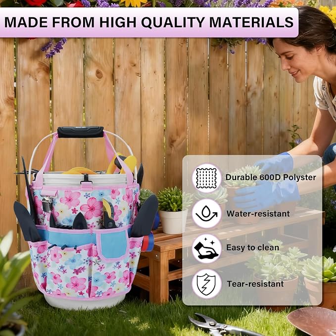 KUNN Gardening Gift for Women Men 5 Gallon Bucket Tool Organizer - Image 5