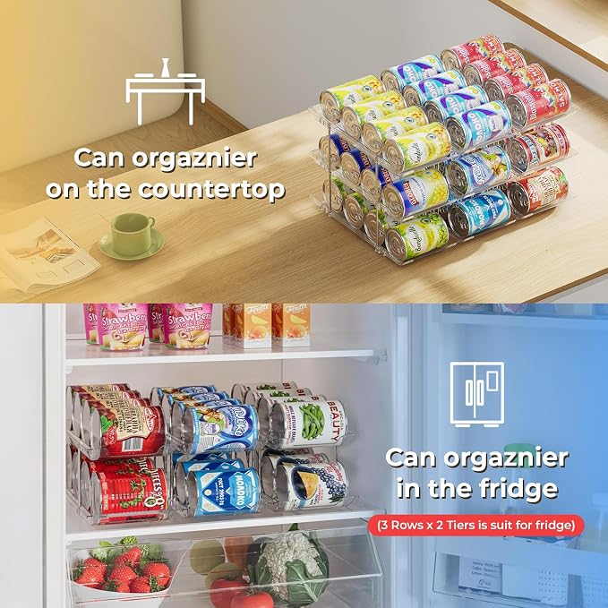 Stackable 3 Tiers Can Organizer Pantry, Canned Food Holder - Image 5