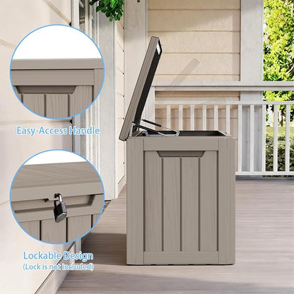 85 Gallon Outdoor Deck Box, Resin Waterproof Storage Box - Image 6