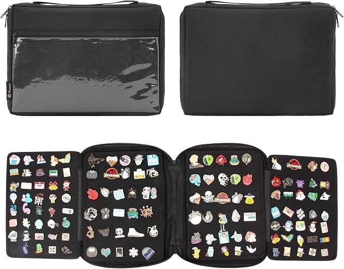 Enamel Pin Display Pages Pin Carrying Case, Pins Collection Storage Organizer by PACMAXI