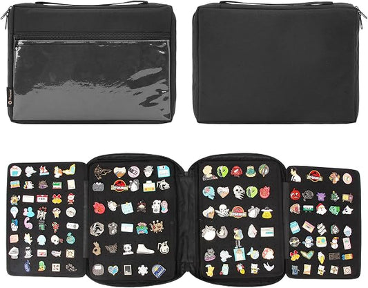 Enamel Pin Display Pages Pin Carrying Case, Pins Collection Storage Organizer by PACMAXI