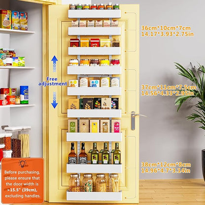 Moforoco White 9-Tier Over The Door Pantry Organizer, Pantry Organization And - Image 2