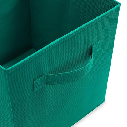 Casafield Set of 6 Collapsible Fabric Cube Storage Bins, Teal - Image 3