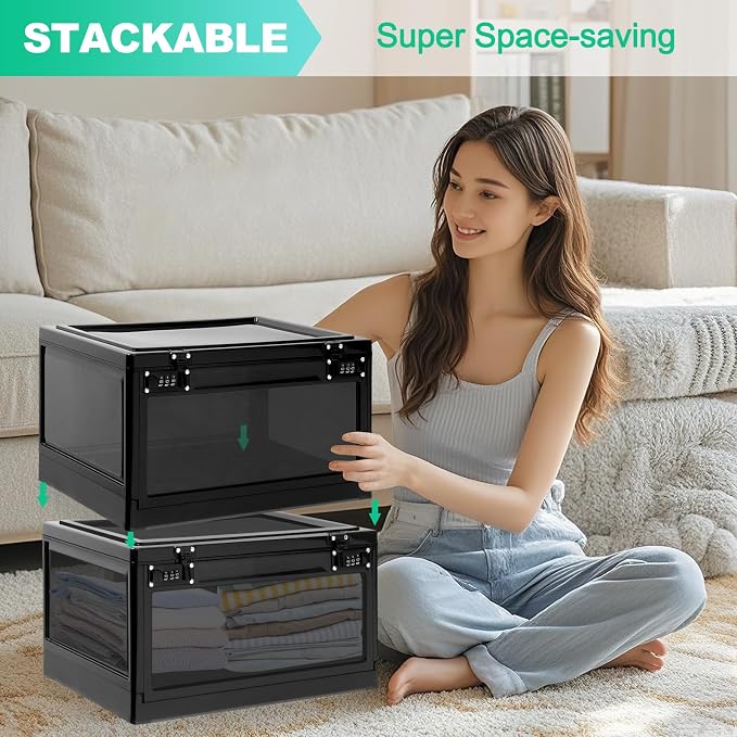 Large Medicine Lock Box with Dual 3-Digit Combination Locks, 24L Lockable - Image 6