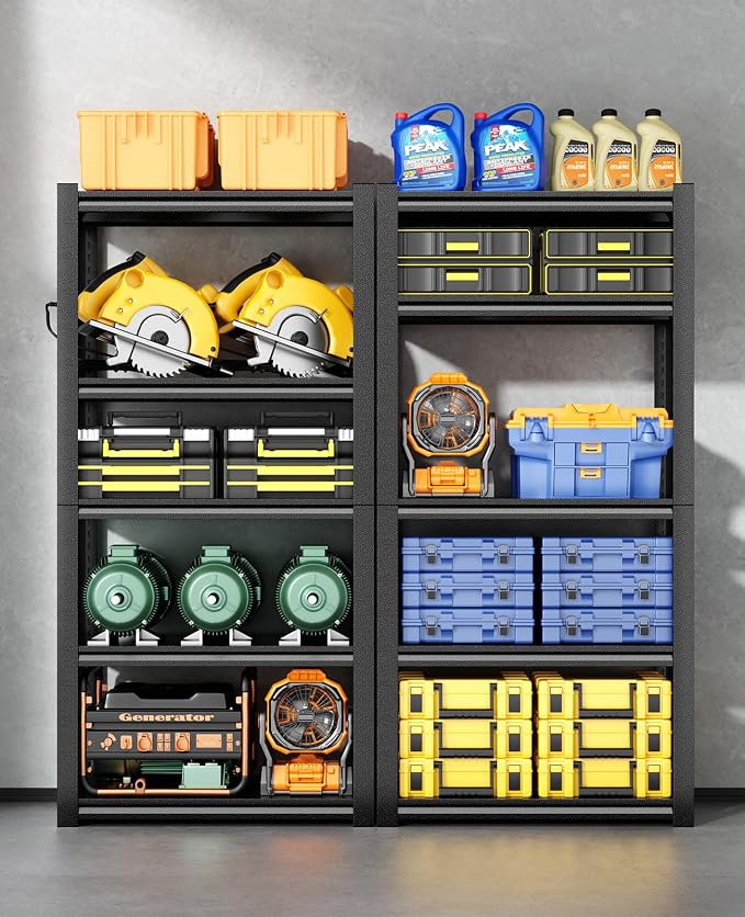 39" W Garage Shelving, 5-Tier Heavy Duty Shelving Unit, 3000LBS Adjustable - Image 4