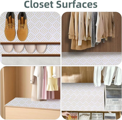 Shelf Liner for Kitchen Cabinets 12in x 10FT Non Adhesive Drawer Liner Non-Slip - Image 7