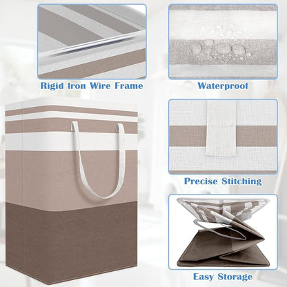 BlissTotes 3-Pack Laundry Basket, Freestanding＆Waterproof Laundry Hamper - Image 4