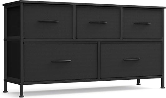 SONGMICS Dresser for Bedroom, Chest of Drawers, TV Stand, 5 Non-Woven Fabric by SONGMICSbySONGMICSHOME