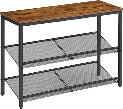 VASAGLE Shoe Rack for Entryway, Freestanding, Adjustable, Industrial | 3-Tier by Unknown