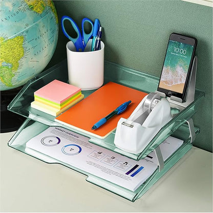 Acrimet Facility 2 Tier Letter Tray, Side Load, Letter Size/A4, Desktop File - Image 3