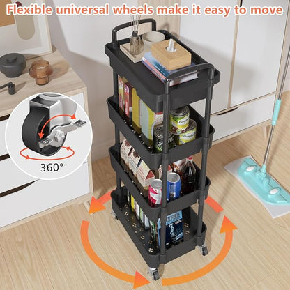 Calmootey 4-Tier Rolling Utility Cart - Image 8