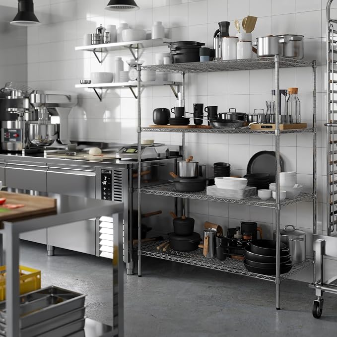 24" Deep x 48" Wide x 64" Height Wire Shelving Kit | 4-Tier | NSF Commercial - Image 5