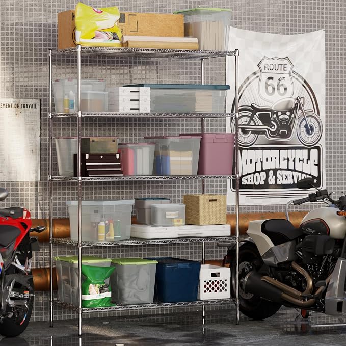 24" Deep x 54" Wide x 86" Height Wire Shelving Kit | 5-Tier | NSF Commercial - Image 6