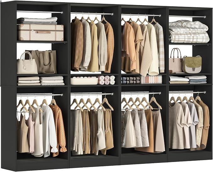 Unikito 100 Inch Large Closet System, 8.3FT Wood Closet Organizer Kit by Unikito
