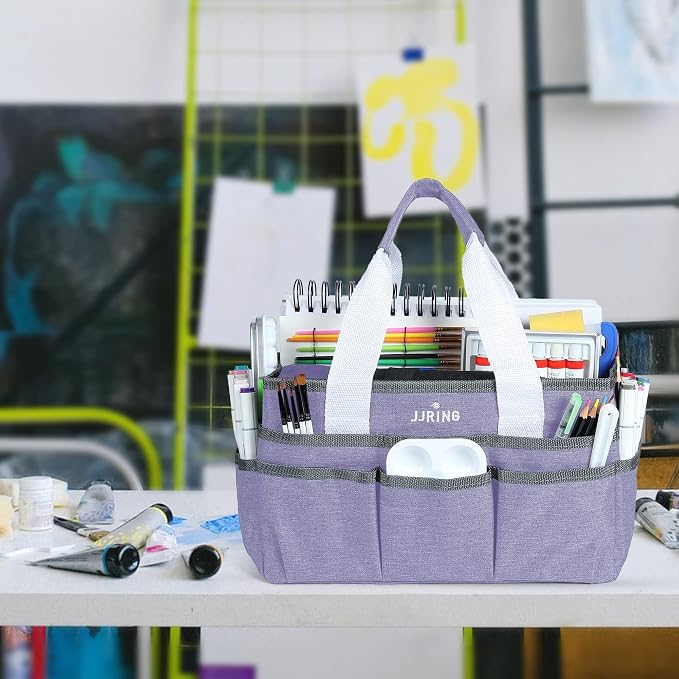JJRING Craft Organizer Tote Bag, Art Storage Caddy - Image 7