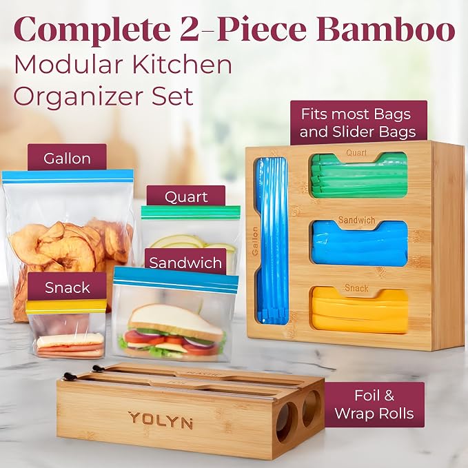 Bamboo Food Storage Bag Organizer - Image 7