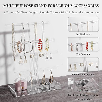 4-Tier Acrylic Jewelry Organizer Stand - Image 5