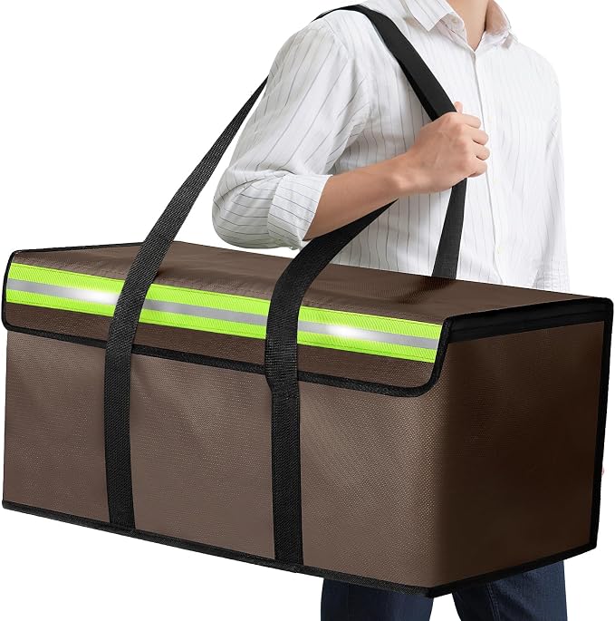 Large Fireproof Document Bag for Home Safe Storage, 4-layer fiberglass by Amerbro