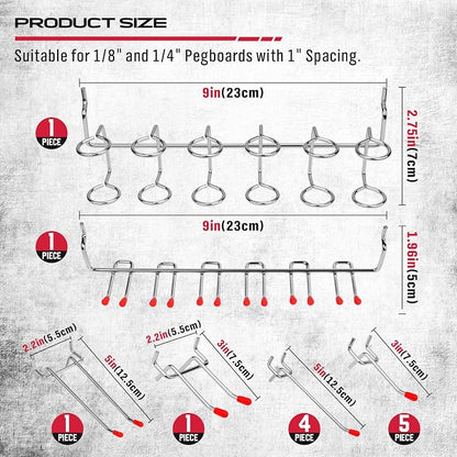Ultimate 121-Piece Pegboard Hooks Set, Pegboard Accessories - Image 3