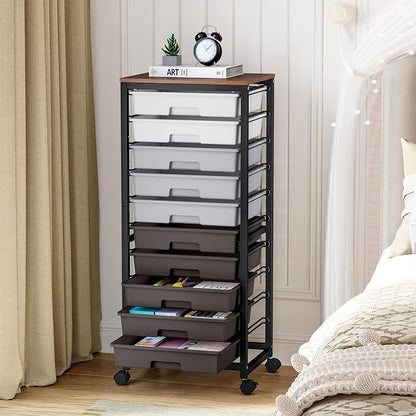 Rolling Cart with Drawers, 10 Drawer Rolling Cart, Storage Cart, Utility Cart - Image 7