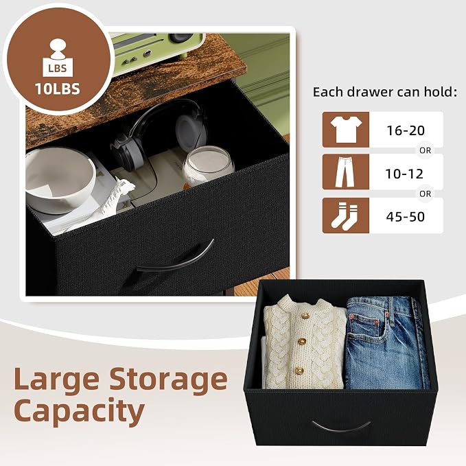 Somdot Tall Dresser for Bedroom, 6 Drawer Storage Cabinet, Home Storage | - Image 5