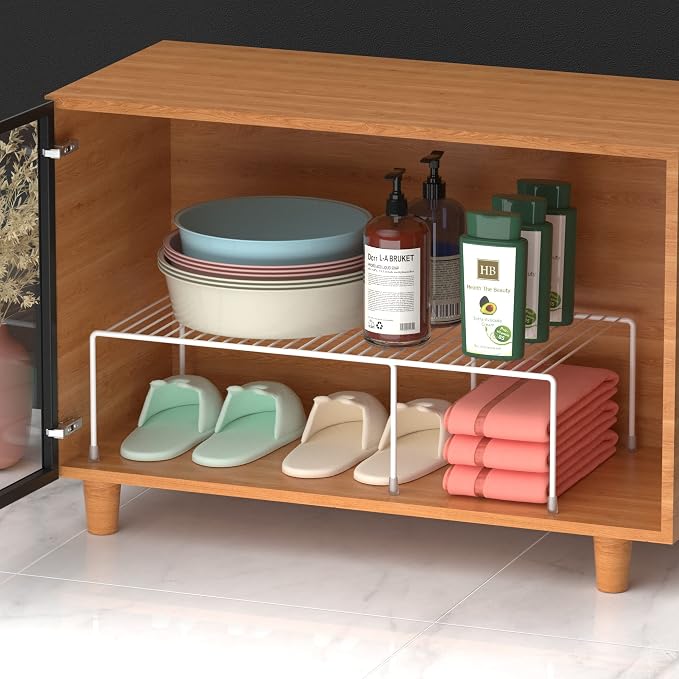 Redrubbit Cabinet Storage Shelf Rack, Expandable Metal Rustproof Kitchen - Image 6