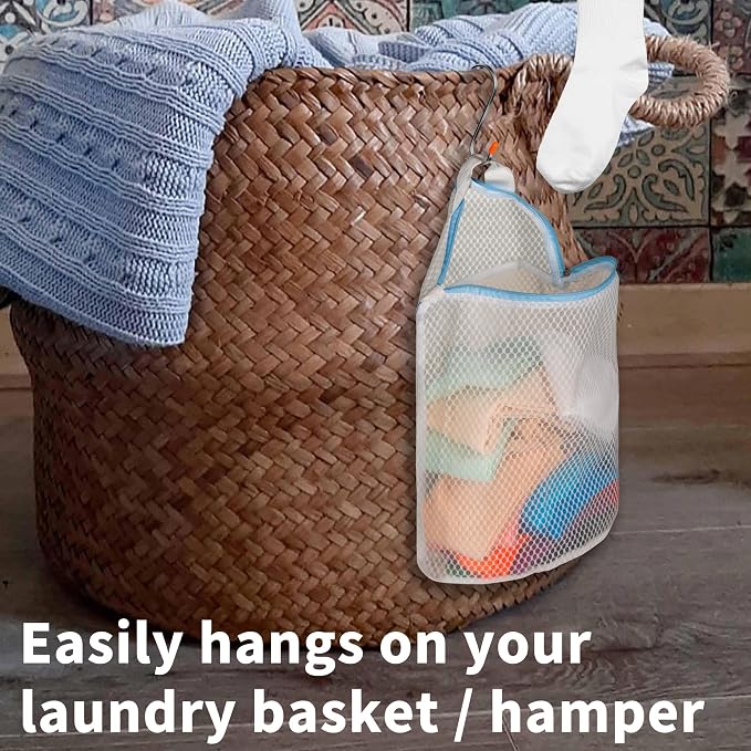 5Pcs Hanging Laundry Bags for Socks - Image 2