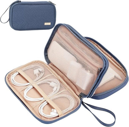 NISHEL Travel Cord Organizer Case, Double Layers Tech Electronic Bag, Essentials by NISHEL