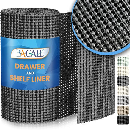 BAGAIL Non-Adhesive Shelf Liner, Thick Strong Grip Drawer Liners by BAGAILBASICS