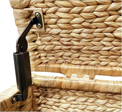 eHemco Water Hyacinth Wicker Storage Trunk, 30x17.5x17.5 Inches | Safety Hinge - Image 6