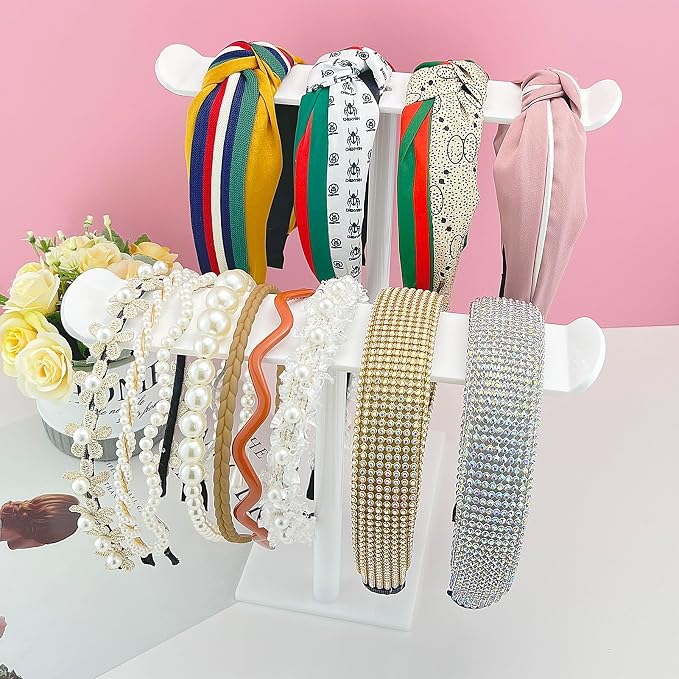 Bigfety Headband Holder, Acrylic Headband Organizer Stand, Hair Accessories - Image 2