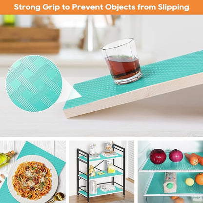 Blue Shelf Liners for Kitchen Cabinets Refrigerator Liners Waterproof & - Image 7