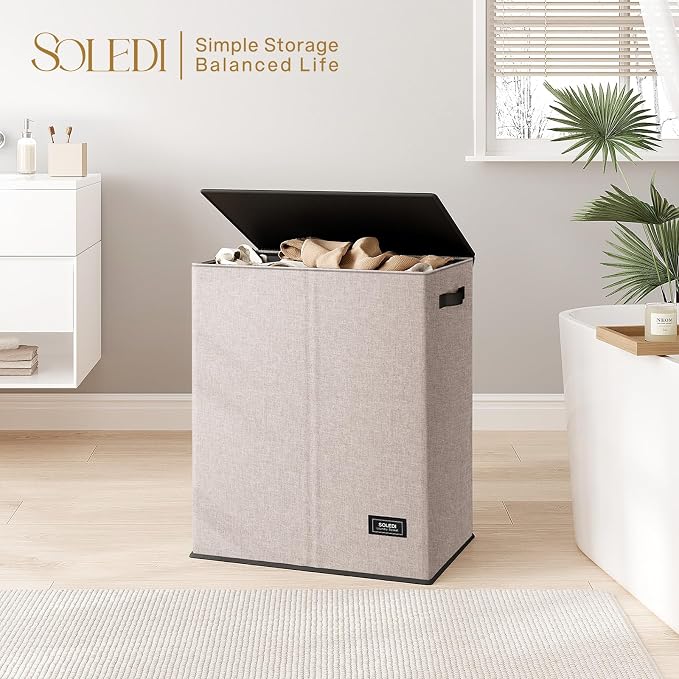 SOLEDI Large Double Laundry Hamper - Image 7