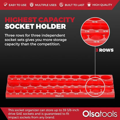 Olsa Tools Magnetic Socket Organizer - Image 2