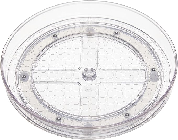 Amazon Basics Clear Lazy Suzan Turntable Organizer by AmazonBasics