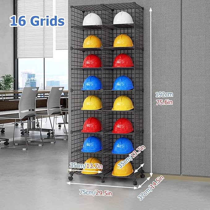 Stackable Safety Helmet Storage Boxes, Large Adjustable Hard Hat Placement - Image 2