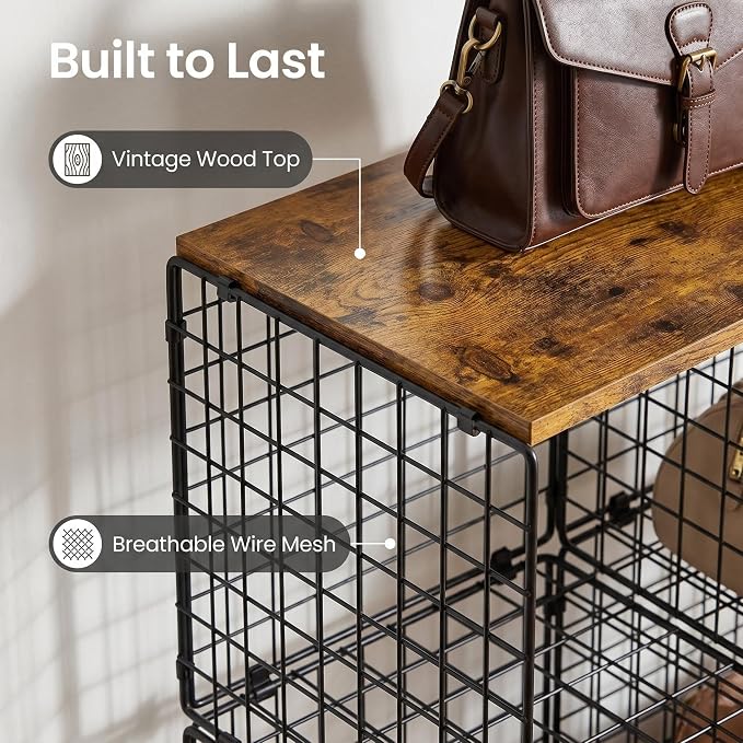 Free-standing Sturdy Tall 6-Cube Closet Organizer Storage Wire Basket Shelf - Image 6
