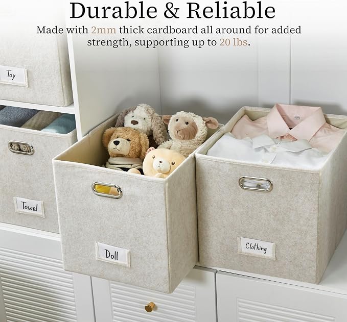 DECOMOMO Felt Storage Bins 13x15x13 Storage Cube Bins - Image 5