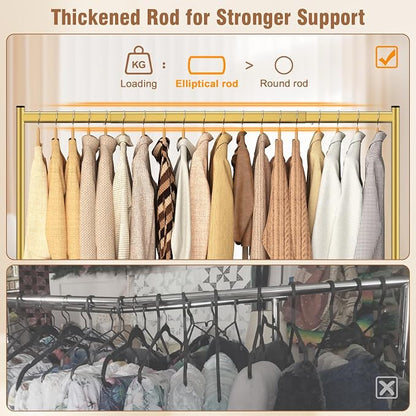 EAGMAK Heavy Duty Clothes Rack Load 420 LBS, Rolling Garment Rack - Image 3