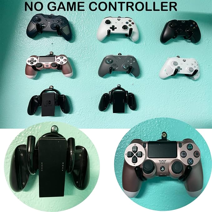 Universal Game Controller Holder Stand, Mini Wall Mount Organizer Rack Hanger - Image 5