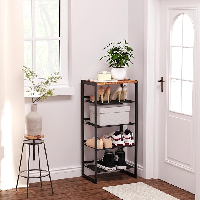 CHEMPFR Narrow 5-Tier Shoe Rack, Slim Space-Saving Shelf - Image 6